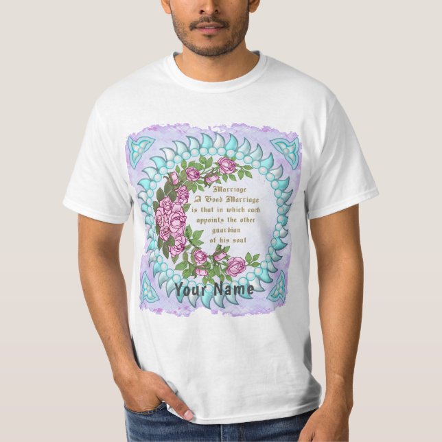 Äktenskap Vers bröllod t-shirt (Framsida)
