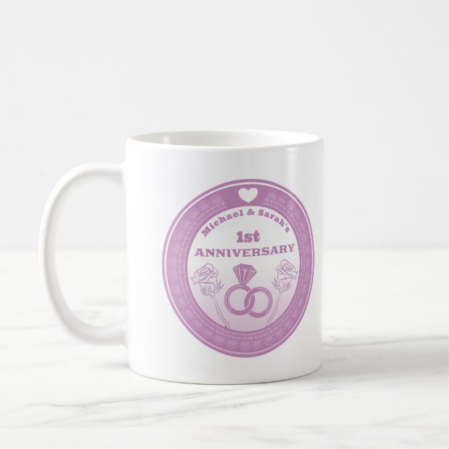 Äktenskapets årsdag Spetsig look ändra året Kaffemugg (Vänster)