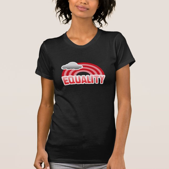 ÄKTENSKAPLIG JÄMSTÄLLDHET REGNBÅGE -.png Tee Shirt (Framsida)