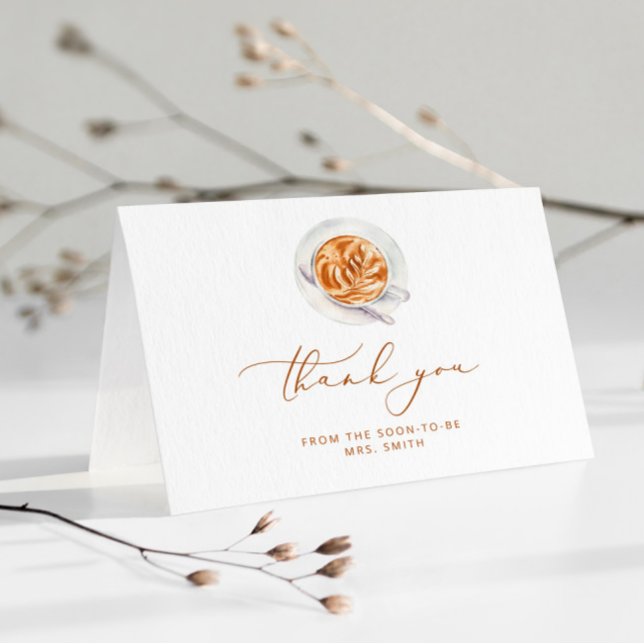 Äktenskaplig kärlek bryggning bröllopsdusch tack kort (Skapare uppladdad)