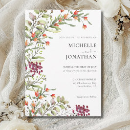 Äktenskaplig Vildblommeäng Inbjudan