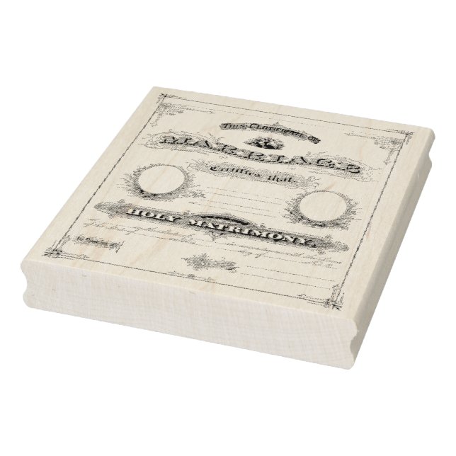 Äktenskapsbevis Äkta Vintagekonststämpel Stämpel (Stämpel)