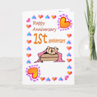 Äktenskapsjubileumskort - 1-årsjubileum kort