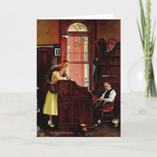 Äktenskapslicens av Norman Rockwell Kort
