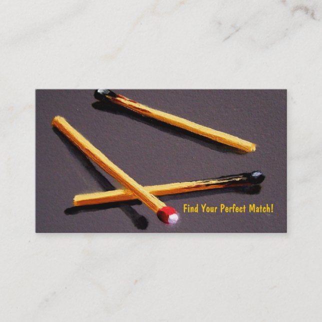 ÄKTENSKAPSMÄKLARE VISITKORT: Tre matcher Visitkort (Framsida)