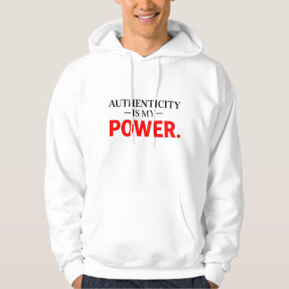 Äkthet Är Min Kraft Motiverande Hoodie