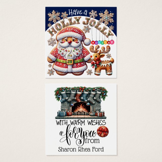 ÄKTHET och Tröttet Fyrkantigt Visitkort (Framsida & baksida)