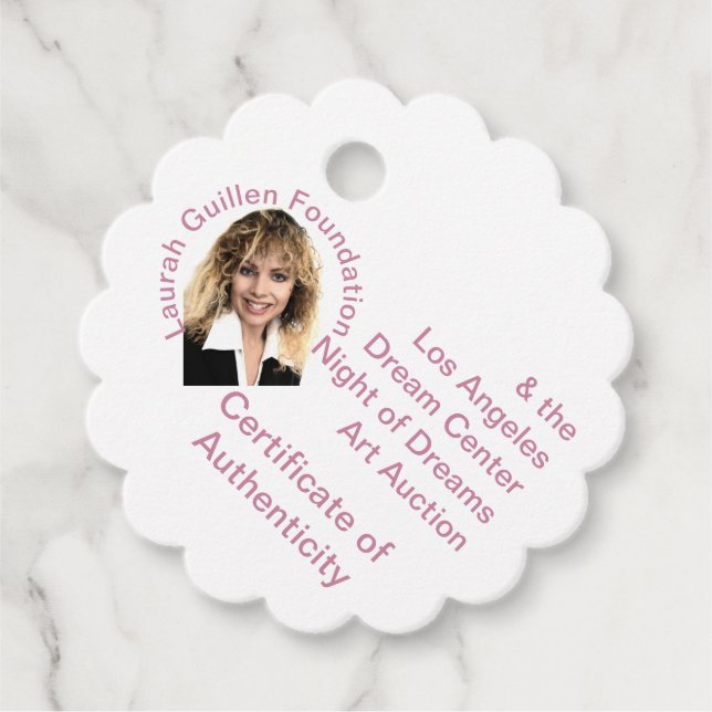 Äkthetsintyg art gåvor etiketter (Framsida)