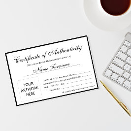 Äkthetsintyg för teckning av