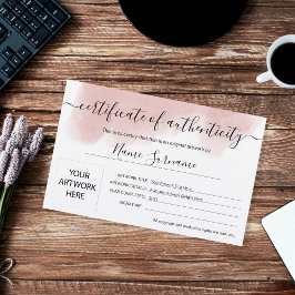 Äkthetsintyg för teckning av