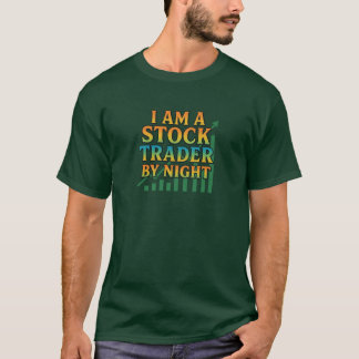 Aktiehandlare på natten t shirt