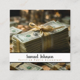 Aktiemäklare för fondförvaltare fyrkantigt visitkort