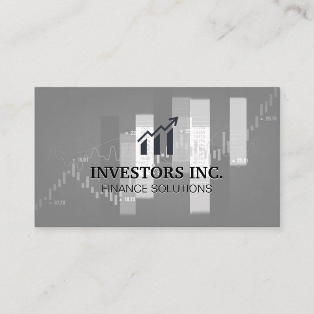 Aktiemäklare | Investeringar | Lagrar Market Graph Visitkort (Framsida)