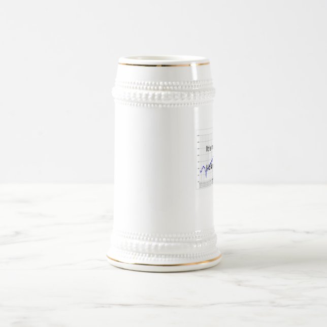 Aktiemarknad som dricker muggen sejdel (Center)