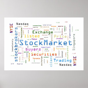 Aktiemarknaddesign Poster