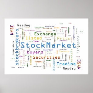 Aktiemarknaddesign Poster