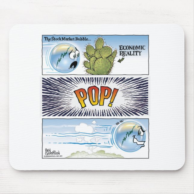 Aktiemarknaden bubblar Mousepad Musmatta (Framsidan)