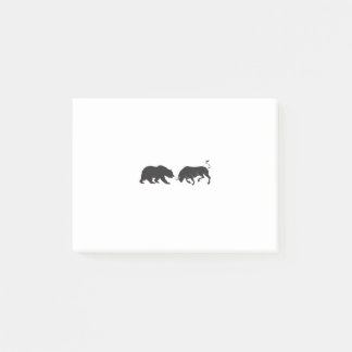 Aktien Bear Bull Börse Post-it Block
