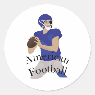 Aktiv amerikansk fotbollsspelare runt klistermärke