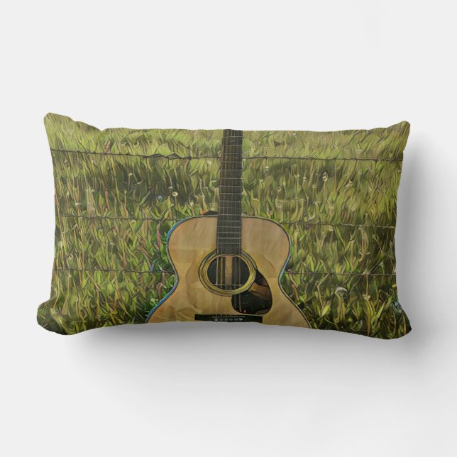 Aktiv gåva från gitarrer lumbarkudde (Framsida)