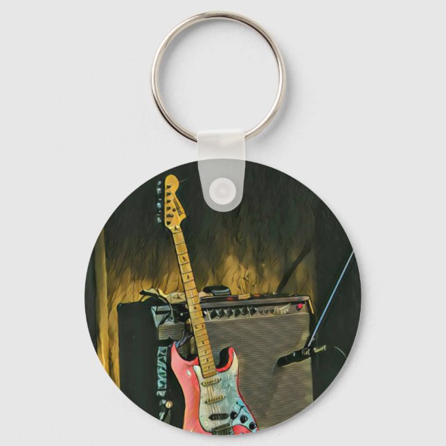 Aktiv gåva från gitarrer nyckelring (Framsida)