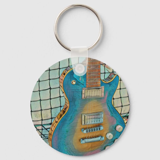 Aktiv gåva från gitarrer nyckelring (Framsida)