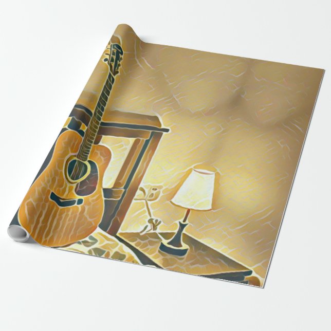 Aktiv gåva från gitarrer presentpapper (Utrullad)