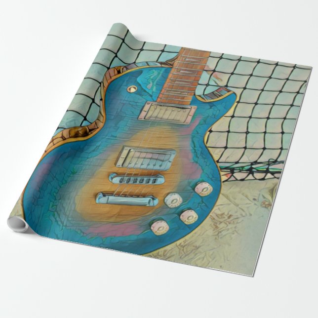 Aktiv gåva från gitarrer presentpapper (Utrullad)