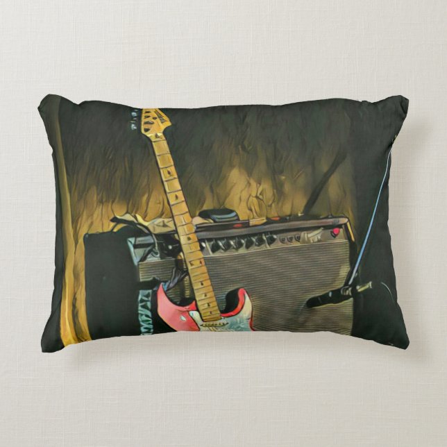 Aktiv gåva från gitarrer prydnadskudde (Framsidan)