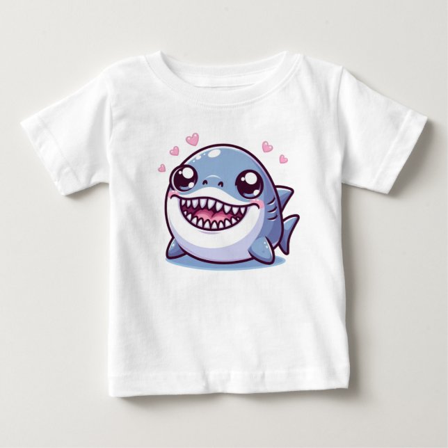 Aktiv leende Shark T Shirt (Framsida)