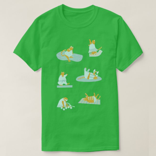 Aktiv Orange - katter 1 T Shirt (Design framsida)