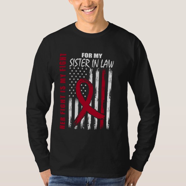 Aktiv syster i Law Många Myeloma Awareness America T Shirt (Framsida)