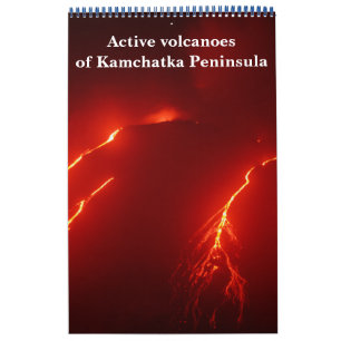 Aktiva vulkaner i Kamchatka-Peninsulan Kalender
