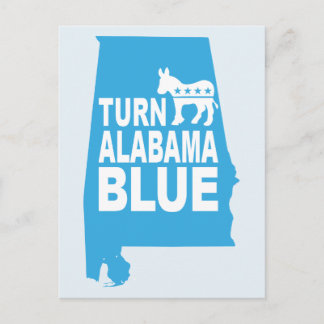 Aktivera Alabama Blue-vykort | Röststatsdemokrater Vykort