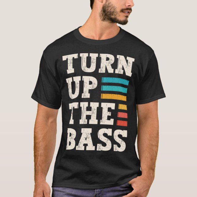 Aktivera Bass Volume Ljud-instrumentmusik T Shirt (Framsida)