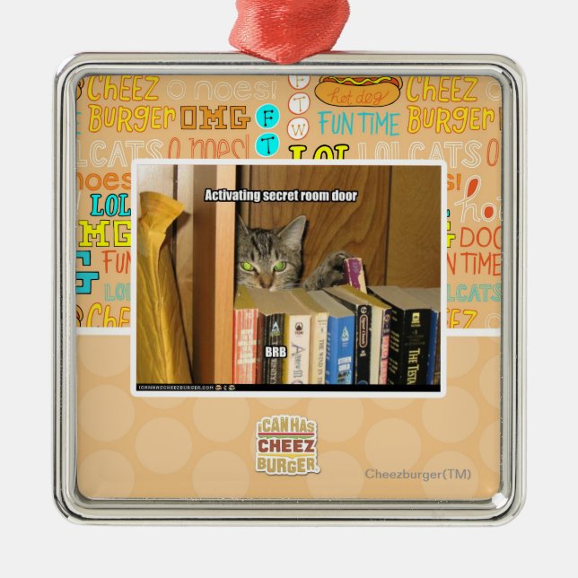 Aktivera den hemliga rumdörren julgransprydnad metall (Framsidan)