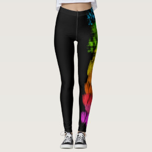 Aktivera fred som läker Mandalakonstdamasker Leggings