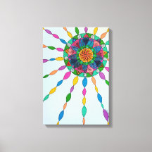 Aktivera Joy Healing Mandala Canvas Art Print