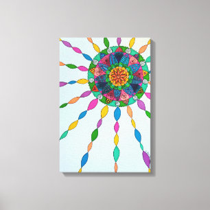 Aktivera Joy Healing Mandala Canvas Art Print
