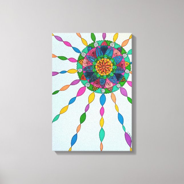 Aktivera Joy Healing Mandala Canvas Art Print (Framsida)