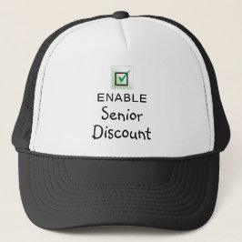 Aktivera Senior Discount Funny Quote Black Hat Keps