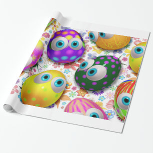 Aktivera Tecknaden för Cute Påskägg Wrapping_pappe Presentpapper