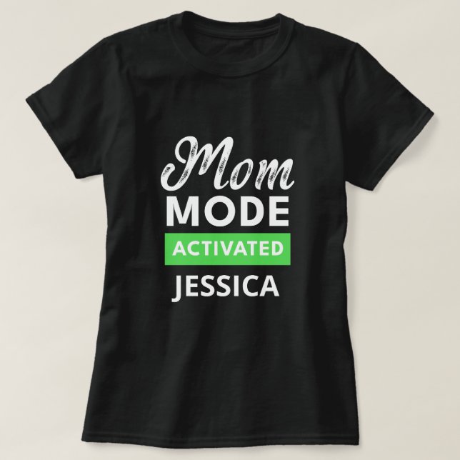 aktiverad mors dag-gåva i läget lustig mamma t shirt (Design framsida)