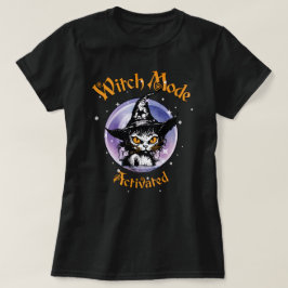 Aktiverad Vintage Halloween Cat T-Shirt