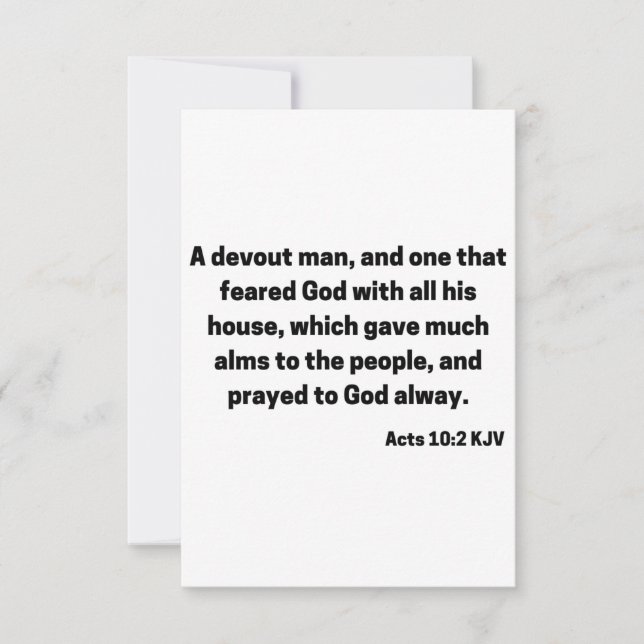 Aktiverar 10:2 KJV Bible Scripture Greeting Card Kort (Framsida)