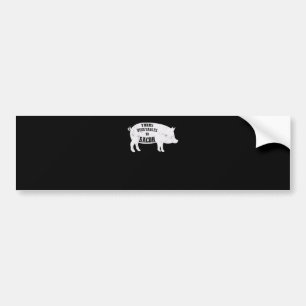 Aktiverar grönsaker till Bacon   Funny BBQ Älskare Bildekal