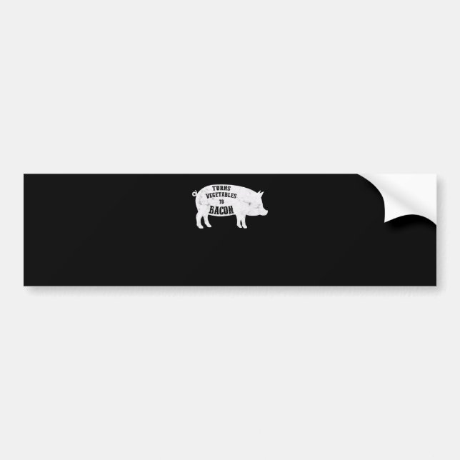 Aktiverar grönsaker till Bacon | Funny BBQ Älskare Bildekal (Framsidan)