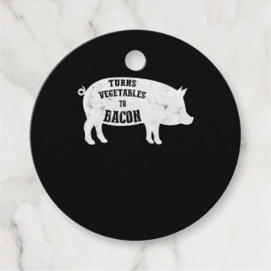 Aktiverar grönsaker till Bacon Funny BBQ Älskare Gåvor Etiketter