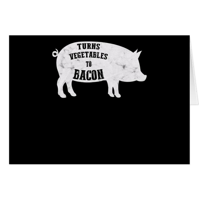 Aktiverar grönsaker till Bacon | Funny BBQ Älskare Hälsningskort (Framsidan Horizontal)