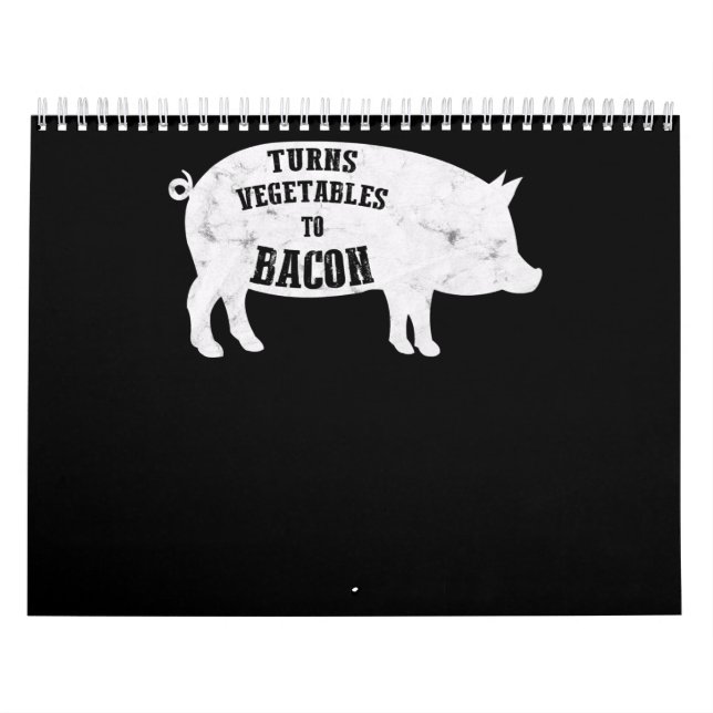 Aktiverar grönsaker till Bacon | Funny BBQ Älskare Kalender (Omslag)
